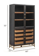 Lindon - Two Tone Dining Cabinet - Dark Brown