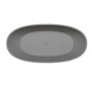 63" Freestanding Bathtub Resin Stone Soaking Bathtub
