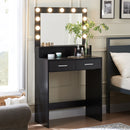 Vanity Desk With Mirror And Lights, Dressing Table With Large Drawer, 2 Level Storage Dresser & 3 Lighting Modes Adjustable Brightness, Suitable For Bedroom by HouseOfZazla