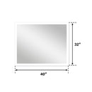 40x32 Inch LED Bathroom Mirror, Bathroom Vanity Mirror with Lights, Backlit and Front Lighted Mirror for Bathroom, Anti-Fog Dimmable Makeup Lighted Mirror with Touch Button, Horizontal/Vertical