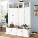 Hall Tree With Bench And Cabinet