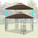 10x10 Ft Outdoor Patio Gazebo Replacement Canopy - Brown