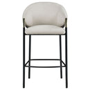 Sloped Arm Bar Stools (Set of 2) - Beige