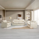 Shane - Loveseat With 2 Pillows - Beige Linen by Unique Piece Furniture