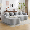Modular L-Shape Sectional Sofa With Curved Chaise by HouseOfZazla