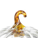 Set of 4 Clear Glass Pumpkin Decor