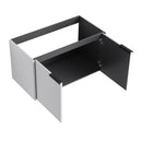 Contemporary Wall Mounted Bathroom Vanity With Resin Double Sink by HouseOfZazla