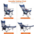 Foldable Camping Chair with Reclining Backrest & Carry Bag by GBruno Store