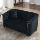 Modern Chesterfield Sofa With Tufted Backrest For Living Room by HouseOfZazla