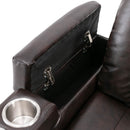 Power Recliner With Storage Arms, Cupholders, Swivel Tray Table And Cell Phone Stand - Brown by HouseOfZazla