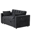 55.3" 4-1 Multi-functional Sofa Bed with Cup Holder and USB Port for Living Room or Apartments Black
