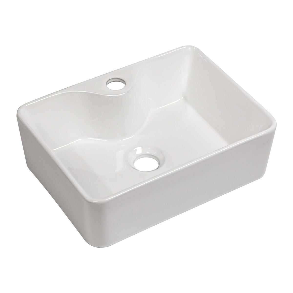 Modern Ceramic Rectangular Vessel Bathroom Sink With Sleek Design, photo 11 of 14