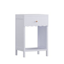 Nightstand With Drawer And Open Shelf, Scalloped Edge Bedside Table by HouseOfZazla