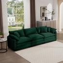 Mid-Century Modern 3 Seater Sectional Sofa With Arm And Throw Pillows by HouseOfZazla