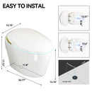 Unique Smart Toile With Built In Bidet, Auto Open / Close Seat, Foot Sensor, LED Display, Night Light, Warm Water & Dryer Ceramic