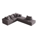 Modern Upholstered Sectional Boneless Couch Set