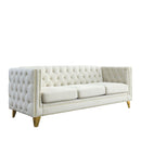Upholstered Couch Sofa With Button Tufting For Living Room by HouseOfZazla