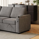 85.8" Sleeper Sofa, Sofa Bed - 2 in 1 Pull Out Sofa Bed with Storage Sofa, Sofa Sleeper with Pull Out Bed with Charging Port