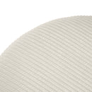 Upholstered Round Ottoman,Beige,Corduroy