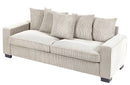 Luxe Sofa With 5 Matching Toss Pillows, Sleek Design, Spacious And Comfortable 3 Seater Couch by HouseOfZazla