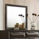 Dresser With Mirror Beveled Bracket Feet Handles 8 Drawers - Espresso