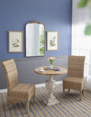 Antique Round Wood Table - Antique White / Gray by HouseOfZazla