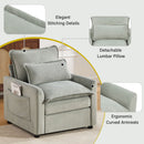 Modern Single Seat Accent Chair With Side Storage Pockets by HouseOfZazla
