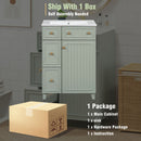 Transitional Style Bathroom Vanity Cabinet With Ceramic Sink by HouseOfZazla