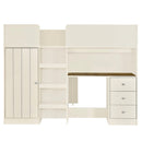 Loft Bed With Built In Wardrobe, Desk, Shelves, And Drawers by HouseOfZazla