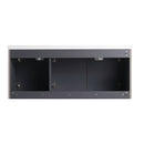 Contemporary Wall Mounted Bathroom Vanity With Resin Double Sink by HouseOfZazla