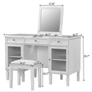 Multi Functional 2 In 1 Vanity Desk With Flip Top Mirror Material - White Oak by Unique Piece Furniture