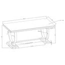 Antoine Rectangular 95-inch Glass Top Dining Table White