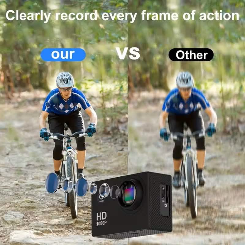 Ultra HD 1080P Action Camera – 140° Wide Angle, Fisheye Lens, LCD Display, photo 8 of 9