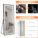 Full-Length Vertical Mirror With LED Light, Dimming Wall Mirror With Frame by HouseOfZazla