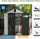 5x3FT Outdoor Resin Storage Shed with Transparent Windows & Louvered Vents by HouseOfZazla