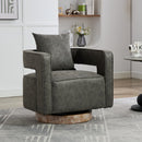 29.1"W Swivel Accent Open Back Barrel Chair by HouseOfZazla