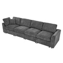U-Style 130.3" Modular Sectional Sofa, 4-Seater