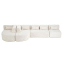 Upholstered Sofa Free Combined Sofa Couch With 2 Chaise Lounge And Five Back Pillows For Living Room by HouseOfZazla