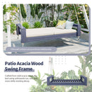 Twin Size Porch Swing Bed Seating Gray