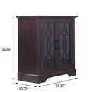 Modern Sideboard With Tempered Glass Doors - Ox Blood Red by HouseOfZazla