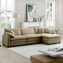 Walker Edison | Corduroy Cloud Couch with Ottoman
