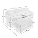 Stylish Sofa With Ottoman And Lumbar Pillows, Ergonomic Design by HouseOfZazla