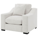 Ashlyn Fabric Upholstered Track Arm Accent Chair Sand