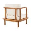Canape Acacia Club Chair with Cream Cushion Set of 2 by HouseOfZazla