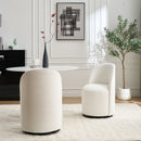 360 Degree Swivel Armless Dining Barrel Chair by Unique Piece Furniture