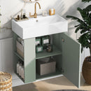 Modern Floating Bathroom Vanity With Ceramic Basin Perfect For Small Bathrooms by Unique Piece Furniture