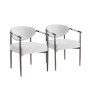Modern Dining Chairs Set of 2 with Bronze Iron Frame by HouseOfZazla