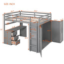 Loft Bed With Drawers, Desk, And Wardrobe by HouseOfZazla