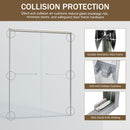 Double Sliding Shower Door, Semi-Frameless Bypass Bathroom Sliding Door With 1/4" (6 Mm) Tempered Glass For Walk-In Shower by HouseOfZazla