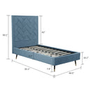 Crosby - Bed With Upholstered Headboard And Slats by HouseOfZazla